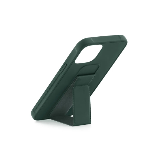 Силиконовый чехол Magnetic с магнитной подставкой для iPhone 12/12 Pro Темно-Зеленый