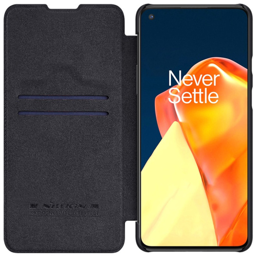 Кожаный чехол-книжка Nillkin Qin Leather для OnePlus 9R Черный