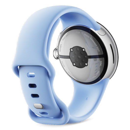 Умные часы Google Pixel Watch 2 Polished Silver Aluminum Case / Bay Active Band Голубой