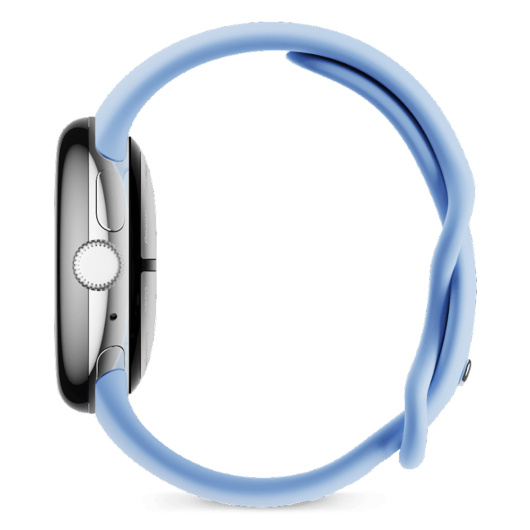 Умные часы Google Pixel Watch 2 Polished Silver Aluminum Case / Bay Active Band Голубой