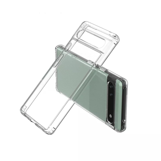 Двухкомпонентный противоударный чехол на телефон Google Pixel 6A Прозрачный
