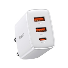 Сетевое зарядное устройство Baseus Compact Quick Charger 2U+C 30W Белое