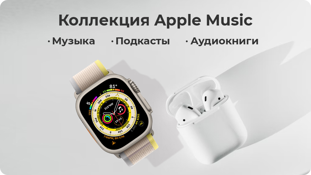 Умные часы Apple Watch Ultra GPS+Cellular 49mm Titanium Case Yellow/Beige Trail Loop S/M, (MNHT3)