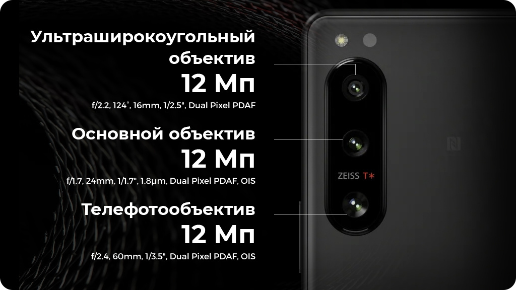 Sony Xperia 5 IV 8/256Gb (XQ-CQ72) Черный Global Version