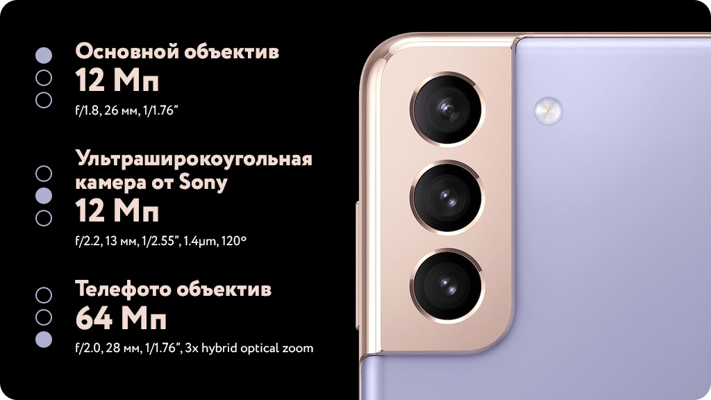 Samsung Galaxy S21+ 5G 8/256GB Фиолетовый фантом (РСТ)